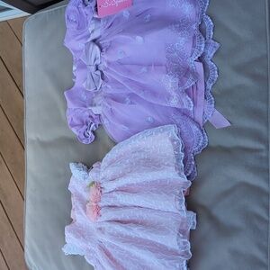 Baby Girl Fancy Purple And Pink Frilly Dresses